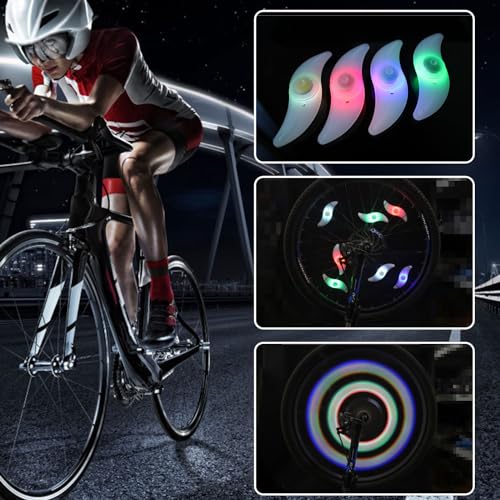 Image of HOFASON Cycle Wheel Lights Spoke Lights with Batteries Include, Kid Cycle Light Accessories for Boy Girl with 3 Lighting Modes, Bike & Cycle Spoke Decorations, Led Light for Gear Cycle
