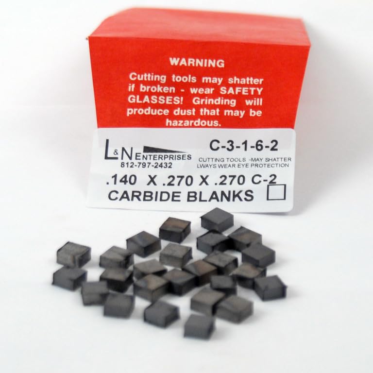 .140 X .270 X .270 Pack of 25 C2 Solid Carbide Blanks
