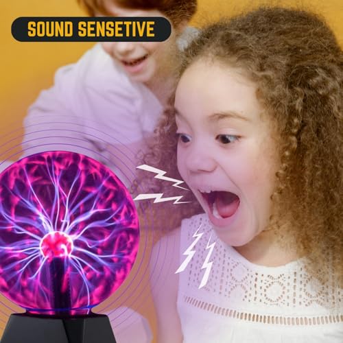 Image of Tradeopia 3.5 inch Interactive Plasma Ball - Mesmerizing Light Show, Perfect for Desk Decor and Science Enthusiasts