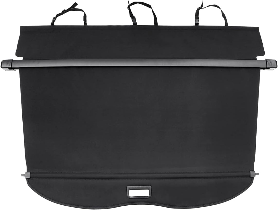 powerty cargo cover for 2020-2025 toyota highlander accessories, carbon fiber texture retractable rear trunk cargo luggage cover security shield shade toyota highlander 20-25