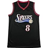 CLZWFZ Adultos 0# 8# 21# 77#camiseta de baloncesto neutral sin mangas chaleco de baloncesto camiseta con revestimiento deportivo chaleco,8# black,S