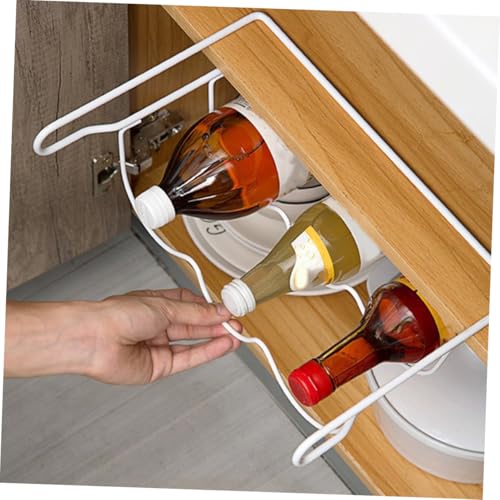 Soporte para botellas organizado para refrigerador blanco miniatura 6