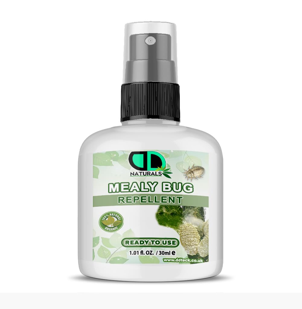 100% Natural Mealy Bug Repellent Spray – Organic Plant Protection – Fast Acting Natural Pest Control – Multipurpose Protection for Houseplants & Gardens – Eco-Friendly (30ml Spray)