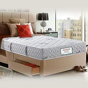 Repose Eyelidz 8-inch Firm Queen Size Spring Mattress (72X36X8_Foam), Sky Blue and White