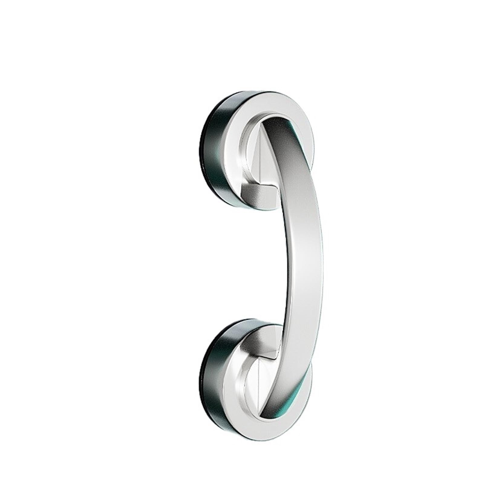 Fjixuo Silver 2Pcs Suction Cup Glass Door Handle Damage Free Bathroom Sliding, For Cabinets, Wardrobes, Refrigerators For Bathrooms, Kitchens(Silver)