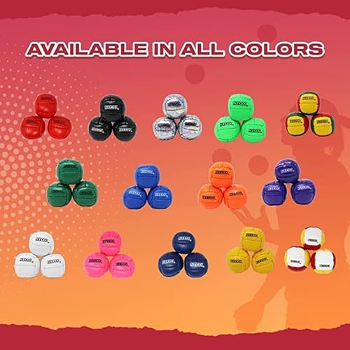 Zeekio Galaxy Juggling Balls - Premium 12 Panel Genuine Leather Balls - 130G - 67Mm - Pack Of 3, Rasta #TOP3