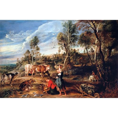 Rubens Milkmaids impression giclée tableau paysage flamand ARTICULOZY