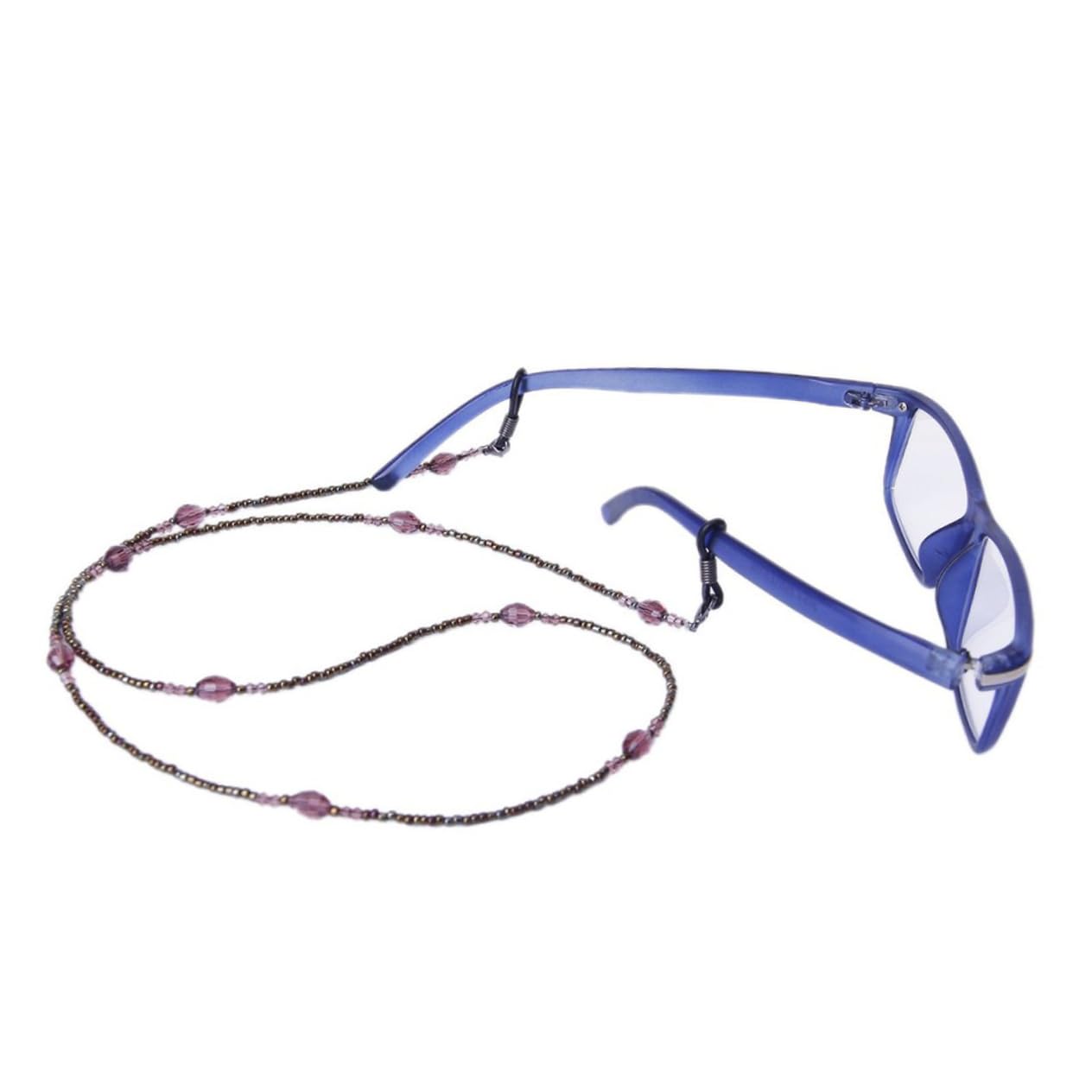 GALPADA 2 Piezas cadena de anteojos cadena de cristal estilo bohemia cadena de gafas rosa