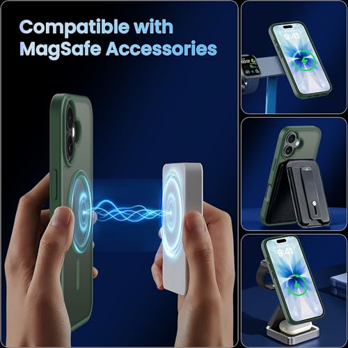 Image of CACOE Magnetic Case for iPhone 17 6.3 inch, Dark Green