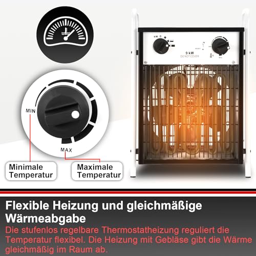 Cecaylie Riscaldatore elettrico, 9 KW