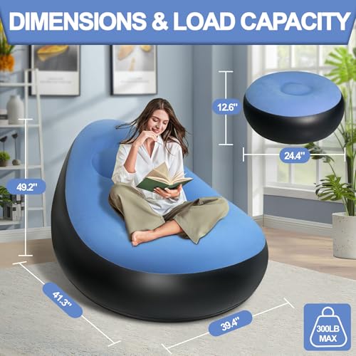 SeaSlep Inflatable Chair with Ottoman の商品画像 1