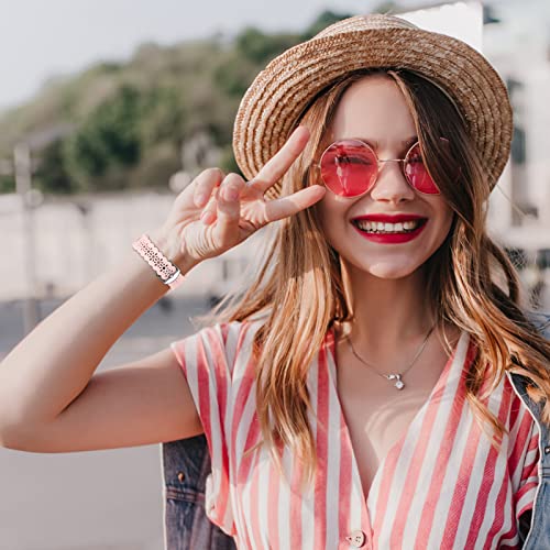 3 Pack Slim Sport Bands Compatible With Fitbit Luxe Band For Women, Soft Silicone Lace Thin Hollow-Out Replacement Wristbands Breathable Bands For Fitbit Luxe Fitness Smart Watch #TOP5