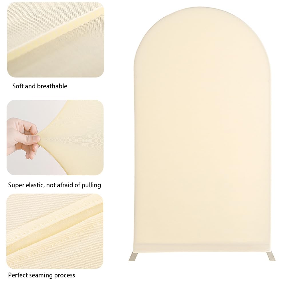 Copertura Elasticizzata Per Arco Nuziale E Fondale – 200x100 Cm, Colore Champagne, Multiuso Per Feste