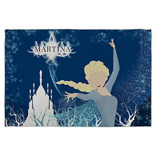 LolaPix Mantel Elsa. Mantel Personalizado. Mantel Individual Disney. Mantel Tela. Rectangular 30x45 cm. Varios diseños. Elsa