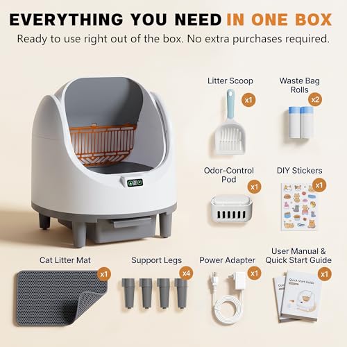 Bashaw Self-Cleaning Litter Box – Open-Top Rake with App Control — view 8