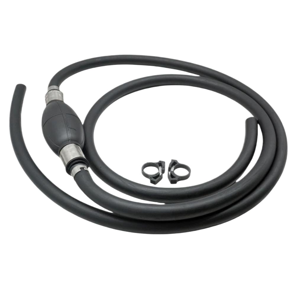 Assieme Tubo Flessibile Carburante con Pompetta di Adescamento 3/8 Pollici 10MM Compatibile con Fuoribordo Marini per Barche