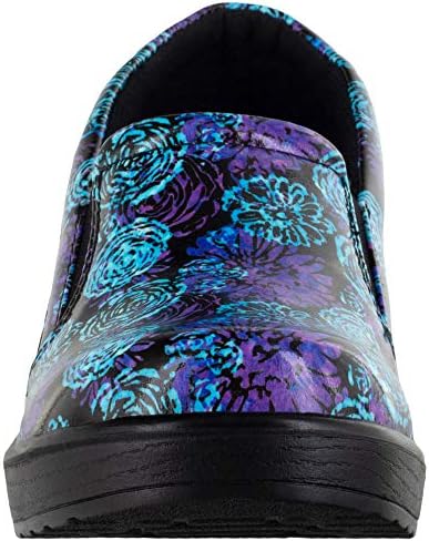 Easy Street Women's Leeza Clog, Purple and Blue Batik Patent, 9.5 | Image 4