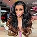 Lagos M Shaped Hairline Glueless Ombre 1B 4 Color Human Hair Wigs Body Wave 13X4 HD Transparent Lace Front Bye Bye Wigs human Hair Pre 180% Density Colored Loose Wave New Trend Lagos Hairline Wig