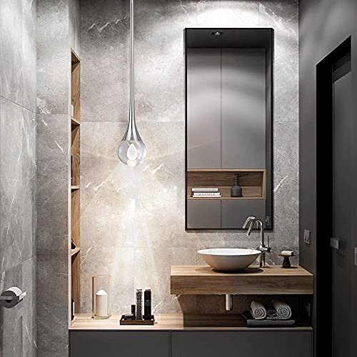 Untrammelife 1-Light Teardrop Crystal Pendant Light,Globe 8W Dimmable Led Ceiling Hanging Light Sliver Hanging Light Fixture For Kitchen Island Bathroom Bedroom Bar #TOP3