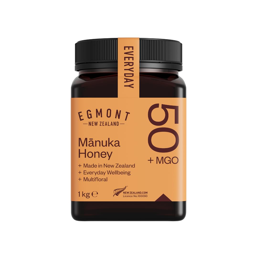 Egmont Honey Miele di Manuka 50+ MGO 1000g | testato in laboratorio e certificato per il contenuto di MGO e UMF | grezzo e naturale al 100% | prodotto e imbottigliato in Nuova Zelanda