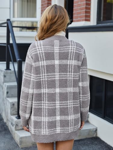Image of Snuggle Sac Cardigan Sweaters for Women with Pocket Trendy Casual Long Sleeve Tops Open Front Fall Winter Coats