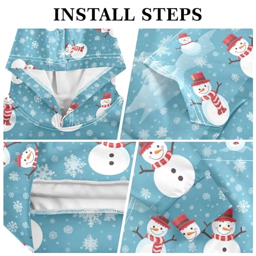 Kids Hoodies Sweaters Christmas Xmas Snowman Hooded Sweatshirts with Big Pockets for Boys Girls B04000763