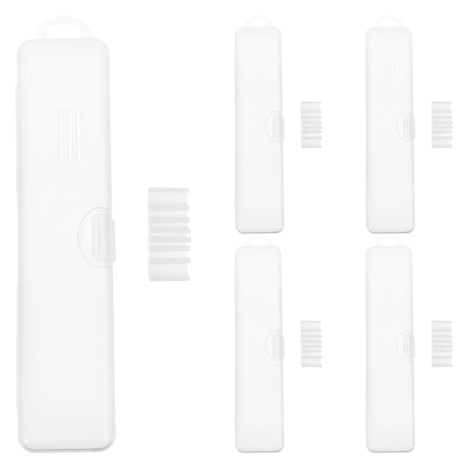 IMIKEYA 5pcs Portable Utensil Storage Box with Dustproof Cover, Flatware Organizer for Travel, Camping, Picnic – Chopstick, Fork, Spoon Holder Kitchen Carrying Case