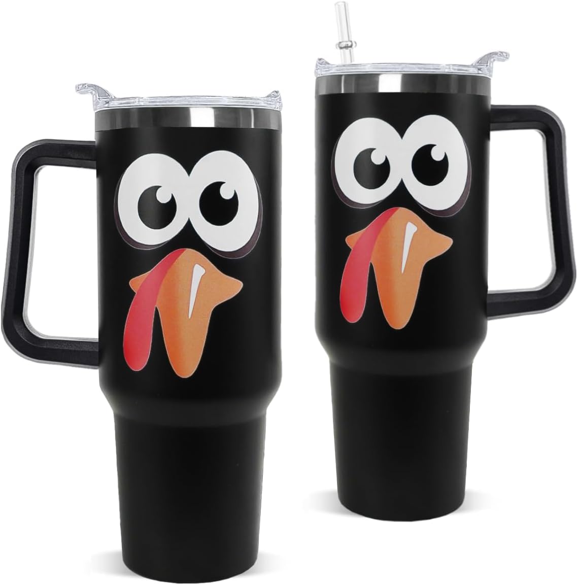 Thanksgiving Tumbler 40 oz Fall Cup Funny Turkey Coffee Travel Mug Stainless Steel Insulated Cups Fall Water Bottle Thanksgiving Decor Gifts for Women
