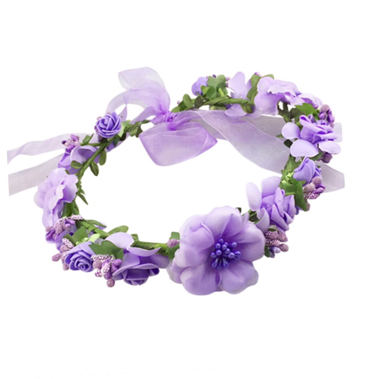 minkissy 3pezzi Floreale Per Sposa e Damigelle Ghirlanda Di Fiori Per Matrimonio e Party Accessorio Elegante e Naturale Per Foto e Cerimonie
