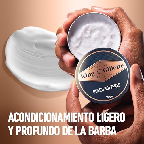 Miniatura 2 de King C. Gillette Suavizante de Barba Hombre, 100 ml | Bálsamo Barba Ligero Acondicionador Profundo, con Manteca de Cacao, Aceite de Argán y Manteca de Karité