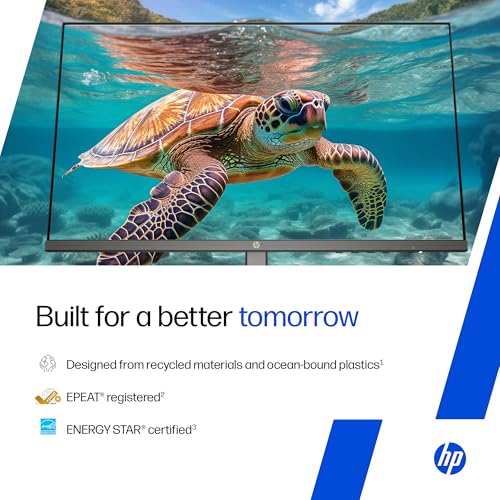 Image of HP 524da 23.8 inch (60.5cm) FHD Monitor, IPS Panel, 300 nits, Eye Safe Certified, 100hz Refresh Rate, 5ms Response time, Ergonomic Design, Black, 3 Years Warranty (B11W5AT)