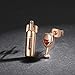 KOEDLN Fashion Red Wine Bottle Glass Stud Earrings with Zircon Crystal Love Heart Party Banquet Jewelry-Rose Gold