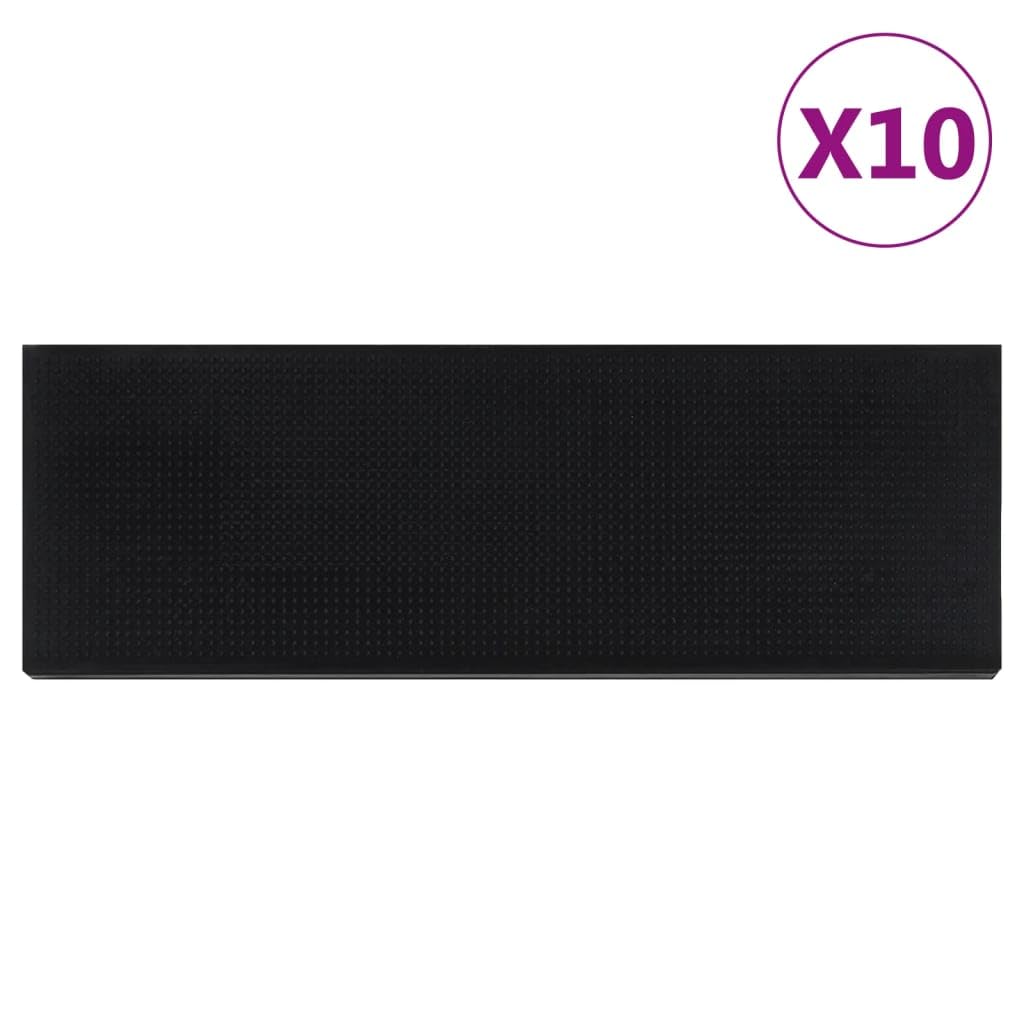 Tidyard Marches d'escalier 10 pcs 25x75 cm Caoutchouc, Tapis de Sécurité Antidérapant Marchette escalier d'intérieur pour Animaux Domestiques et Personnes Agée Style E