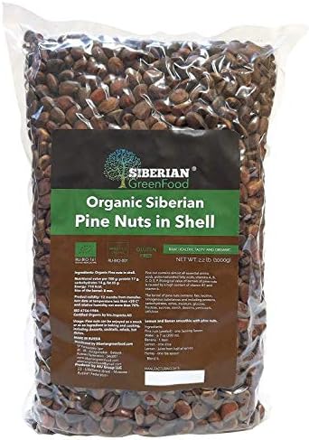 Siberian Green Food Unpeeled Pine Nuts 1000gr/35.3oz/2.2lb
