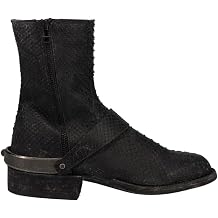 Lucchese Womens Teresita Round Toe Dress Boots Mid Calf Low Heel 1-2" - Black
