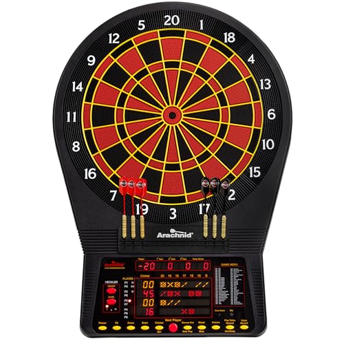 Cricket Pro 900 by Arachnid- Talking Electronic Dartboard, 15.5' Target Area, Up to 8 Player Score Display, Solo Play, MPR and PPD Scoring, 8 New Games, Includes Soft Tip Darts and Extra Tips