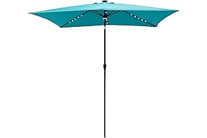 6.5 ft x 10 ft Rectangular Sunbrella Patio Umbrella