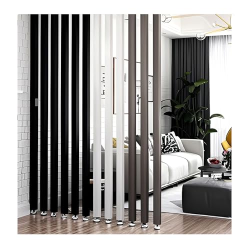 Aluminio Poste Divisor de Habitación,Columnas de partición，Mamparas divisorias de Listones metálicos de Suelo a Techo,Suelo a Techo,Decor Entrada separación de Listones(4 Root,185cm/72.8in/6.06ft)