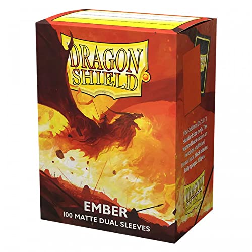Arcane Tinmen Dragon Shield â Matte Dual Ember Alaric Revolution Kindlerh (Orange) 100 CT Standard Size - MTG Card Sleeves - Compatible with Pokemon & Magic The Gathering Card Sleeves (AT-15054)