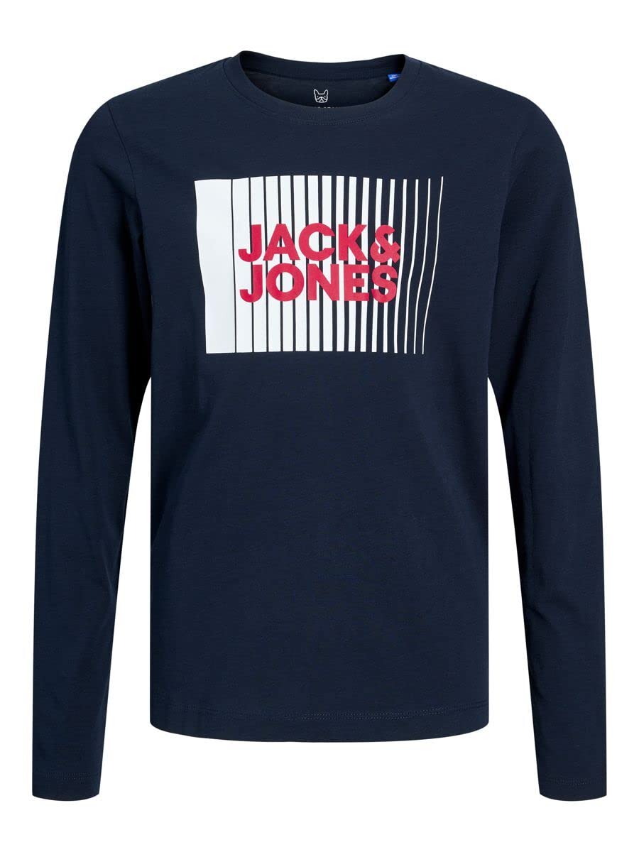 Jack & Jones Boy Long Sleeve T-Shirt Logo Long Sleeve T-Shirt Junior, Blazer Navy, 140