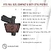 1791 Universal Leather Gun Holster, OWB/IWB CCW Holster, Right and Left Handed - Fits Glock, HK, SIG Walther (Large - Vintage Brown)