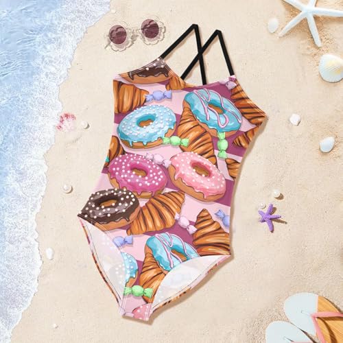 Image of Girls One Pieces Swimsuit Cute Beach Swimwear with Adjustable Strap 3-10 Years