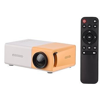 EXCLUZO LED Projector Supports 720P / 1080P Portable Projector with Built-in Speaker & Remote Control Support HD/AV/USB / 3.5mm Interface for me Theater Entertainment