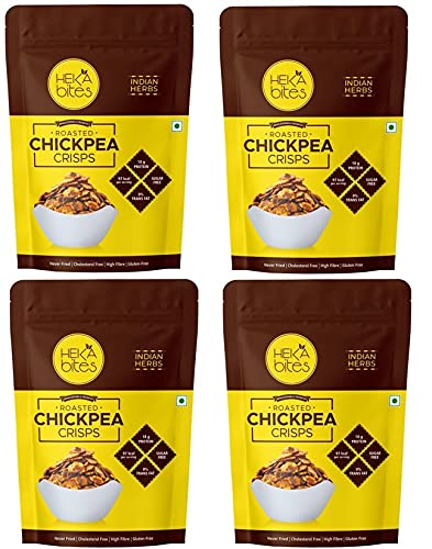 Heka Bites Roasted Chick Pea Chana JOR | Healthy Low Calorie | High Protein Snacks | Healthy Super Snack | Low Fat | Gluten Free - 100 Gm (Pack of 4) (B092S46YZ8) Amazon Price History, Amazon Price Tracker