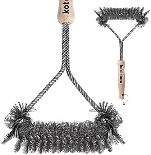 Ruayia Grillbürste Edelstahl - 45cm Grillreiniger Mit Wärmeschutzgriff