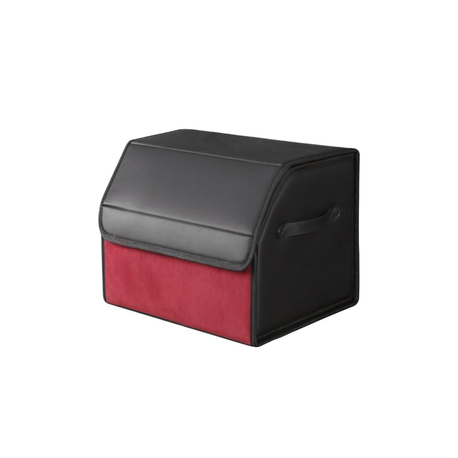 Car trunk storage box Big capacity Multifunctional suede car Folding Storage Box(Red)