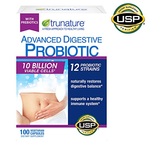 trunature Advanced Digestive Probiotic, 100 Capsules (2 Pack)