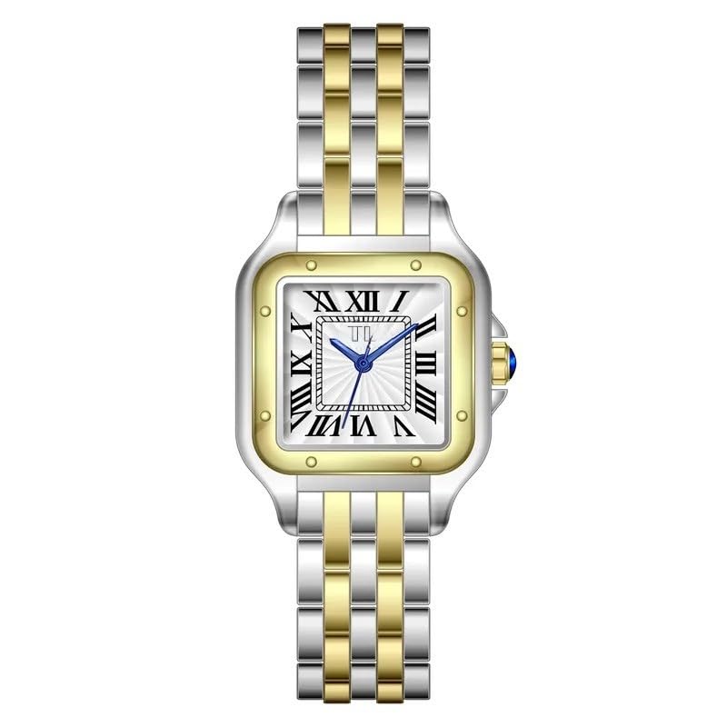 Image of Valencia Analog Women's Watch - Dual Tone Gold & Silver Stainless Steel | Roman Dial | Quartz Movement | Office & Casual Wear | Elegant Ladies Wrist Watch