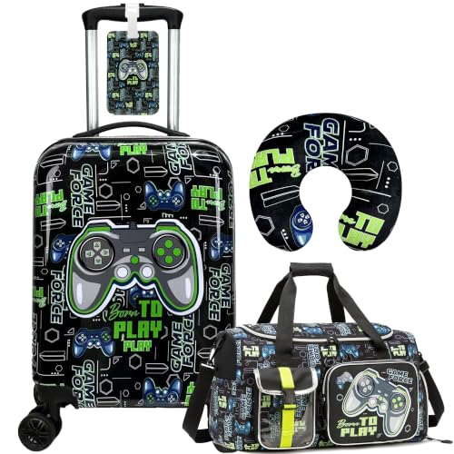 Homskiii Kids Luggage Set 3 piece Kids Suitcase with Spinner Wheels 16" Childrens Luggage for Boys With Wheels Hard Shell Luggage Sets Airline Approved