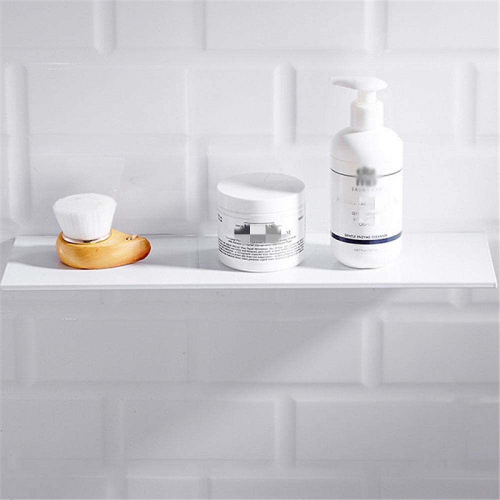 Étagère de douche contre le désordre : support mural blanc 30cm anti-rouille